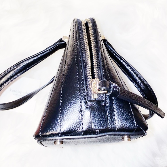 kate spade new york black rima leather mini dome satchel - Picture 3 of 8